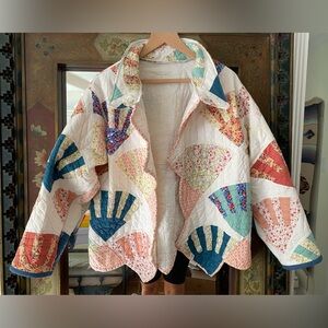 Handmade Vintage Quilt Jacket - size M